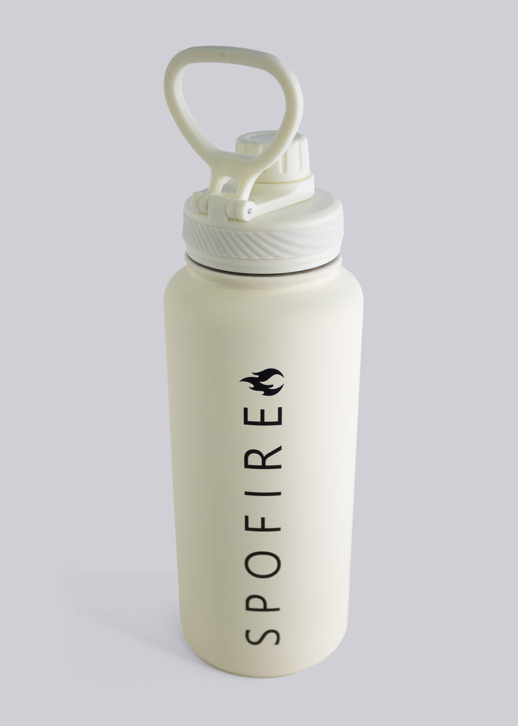 Spofire off-white water bottle - front