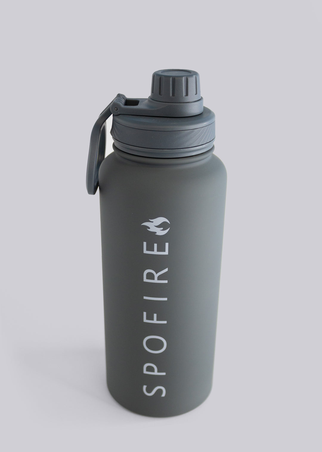 Spofire Gray water bottle - Front