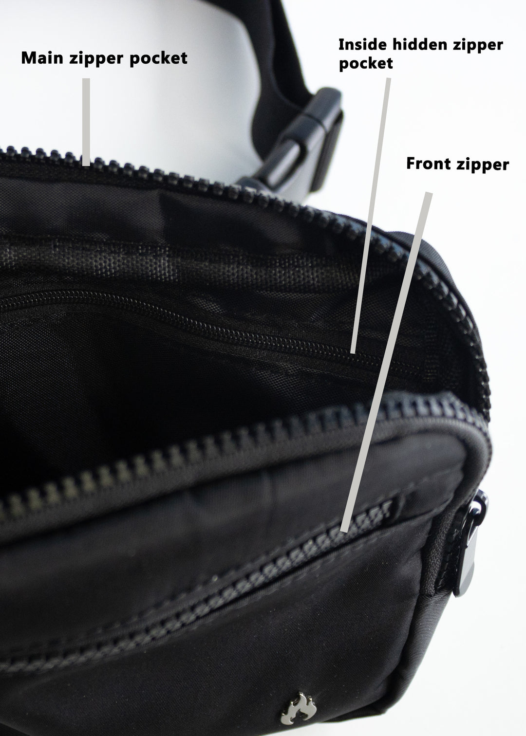 Spofire Black Cross - over bag - details1