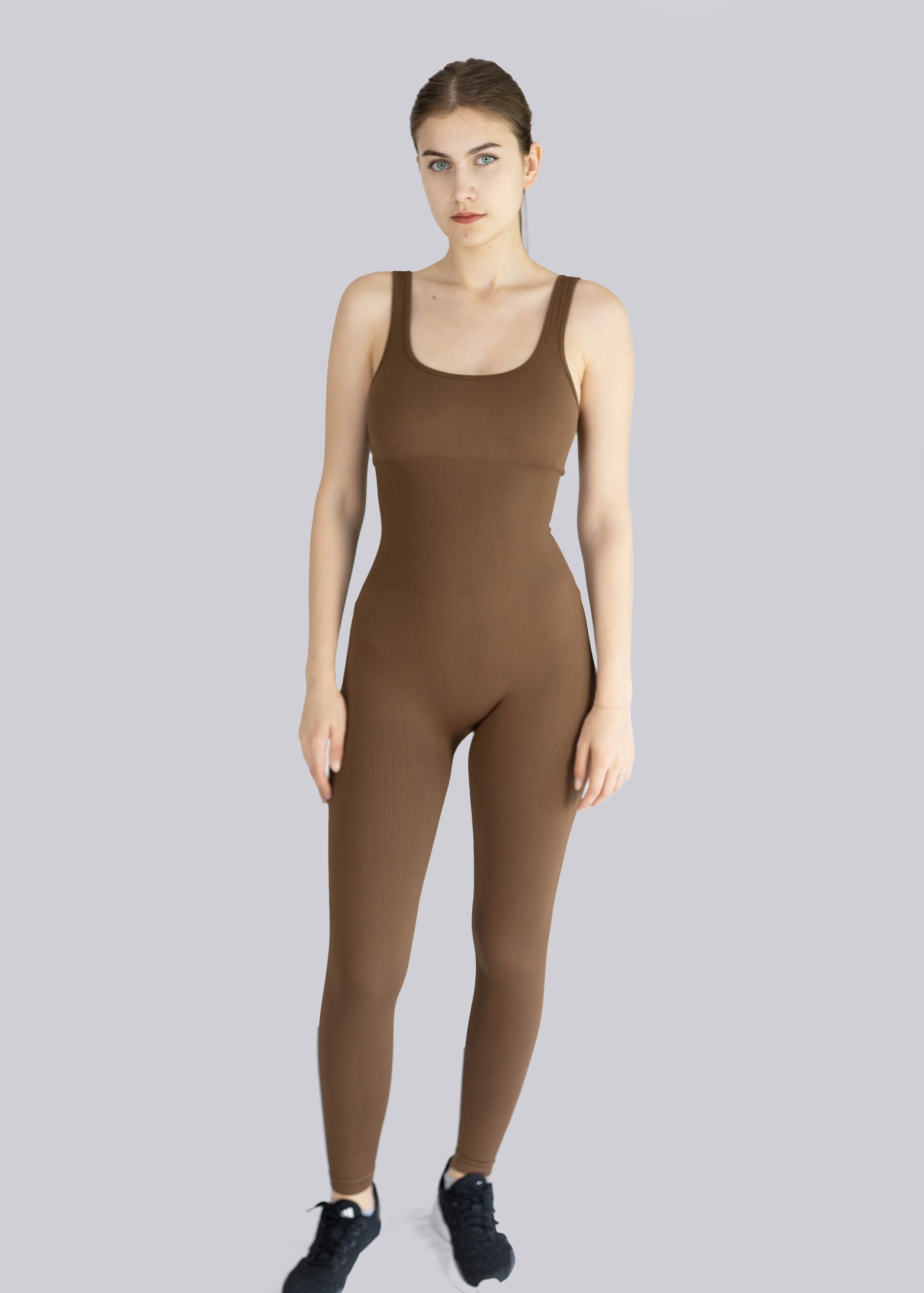 Spofire full body suit brown - Front