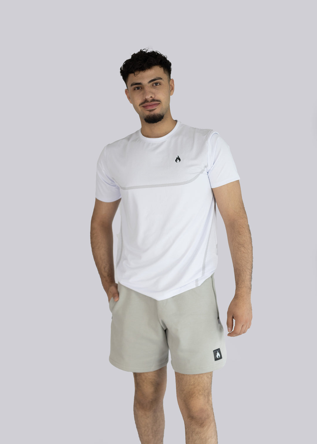 Men's Gym T-shirt - white - front