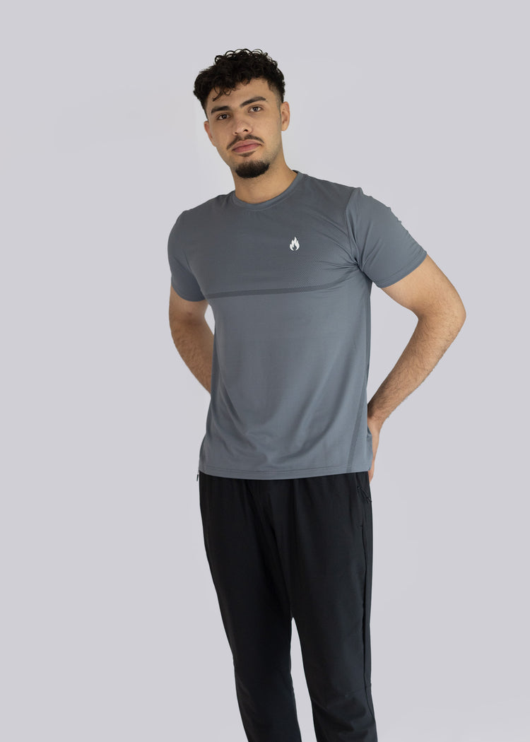 Men's Gym T-shirt - gray - front