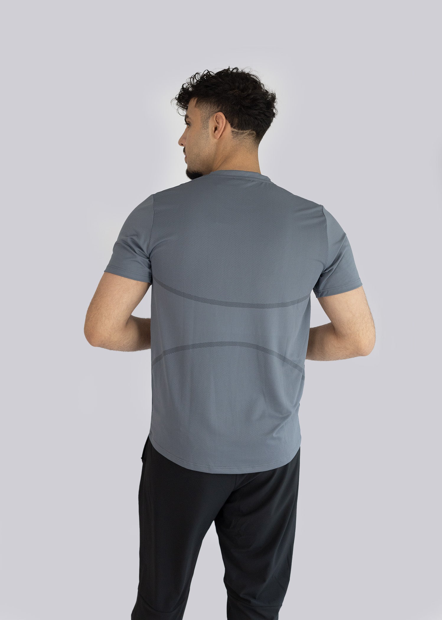 Men's Gym T-shirt - gray - back