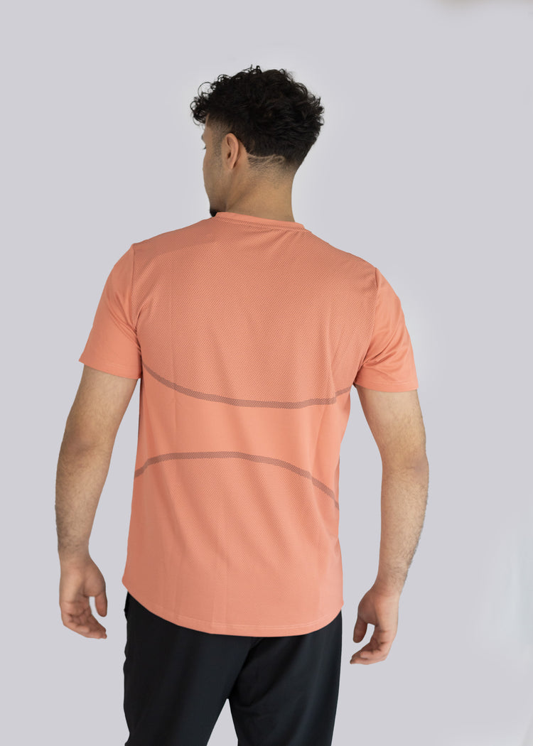 Men's Gym T-shirt - light orange - back