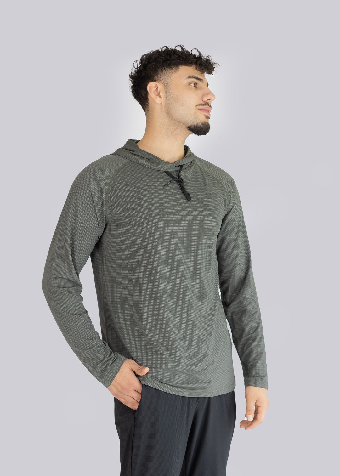 Spofire Men's Gym Hoodie olive - style 1