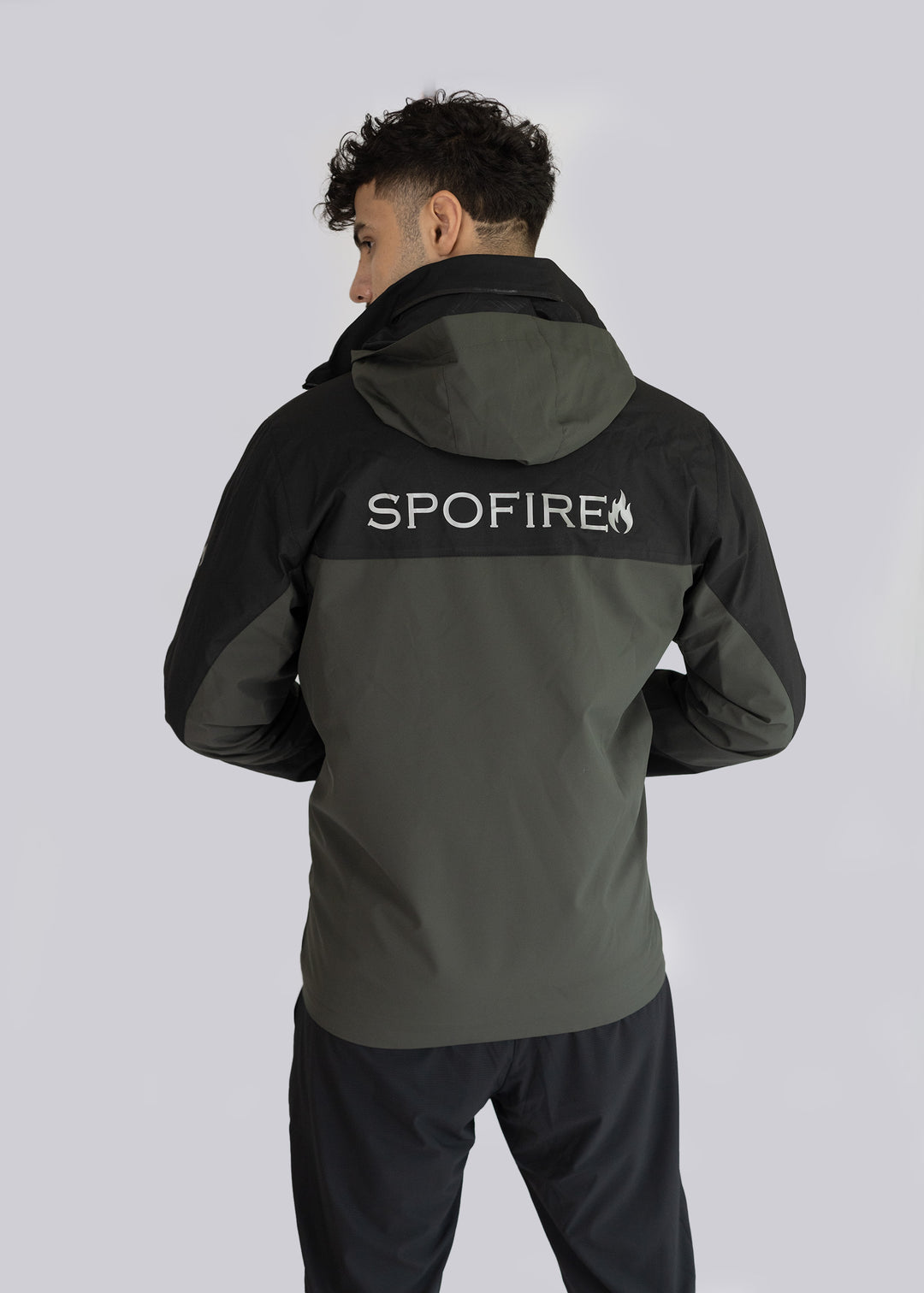 Spofire Men's Breathable Rain Jacket - Back