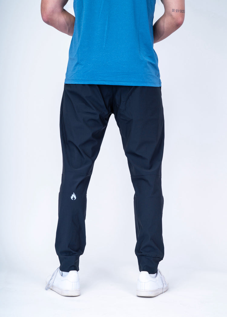 Men's Joggers - navey blue - back close up 