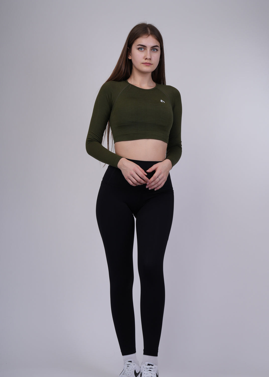 Seamless long sleeves crop top