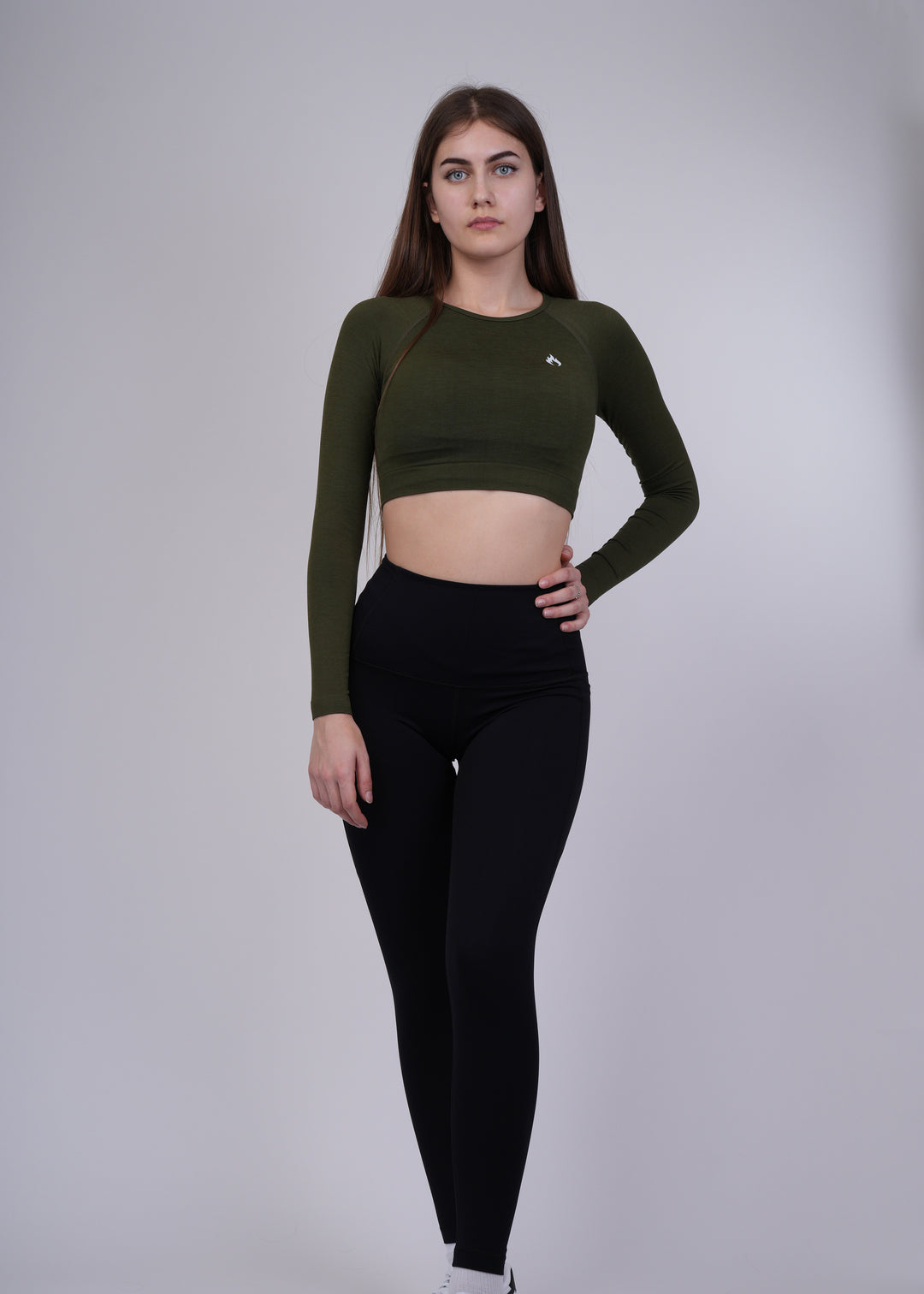 Seamless long sleeves crop top