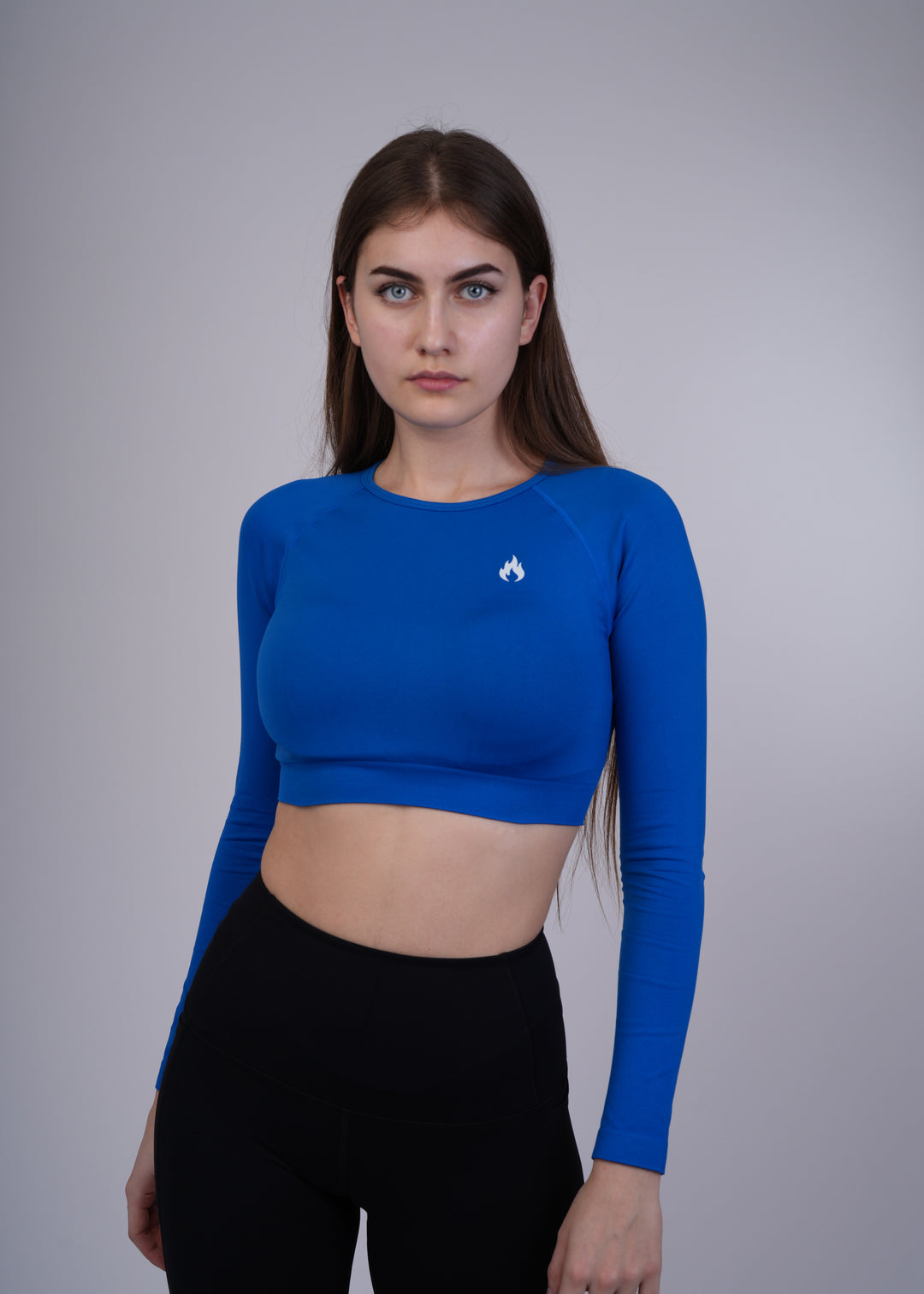 Seamless long sleeves crop top