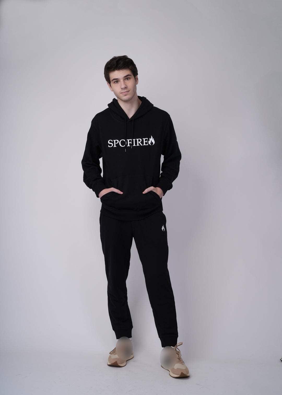 Men's Hoodie - black - full image