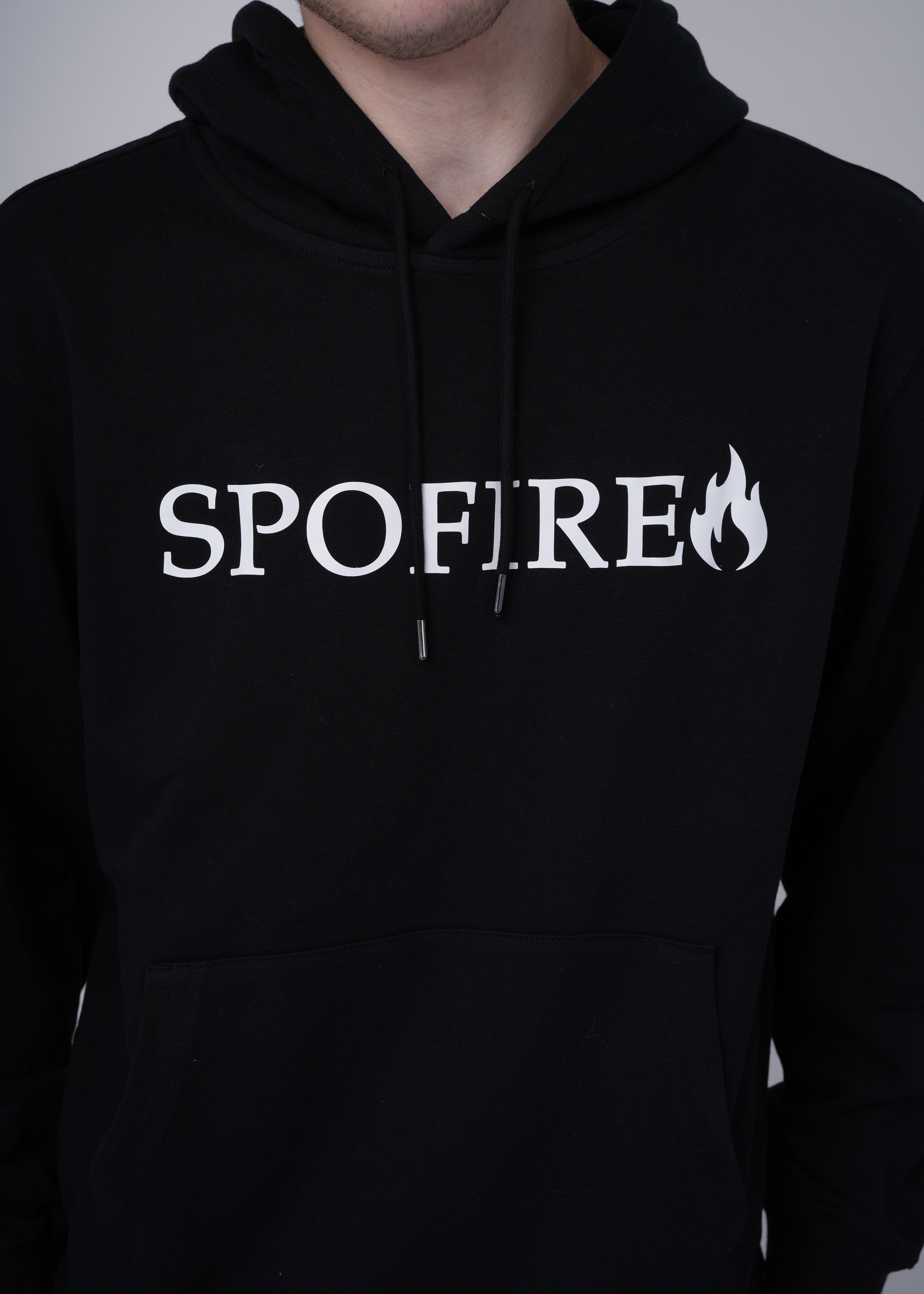 Men's Hoodie - black - spofire logo