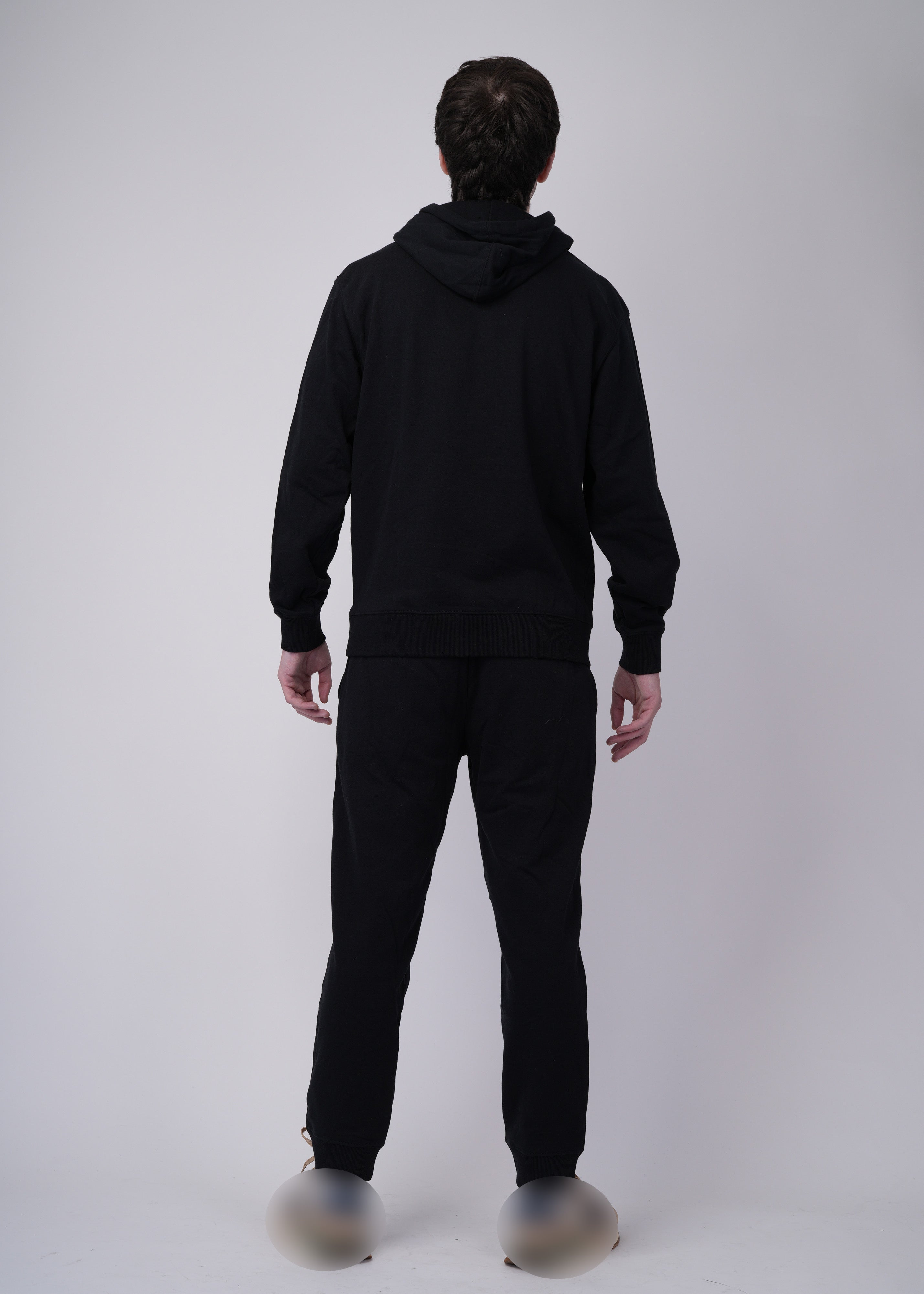 Men's Hoodie - black - back full image