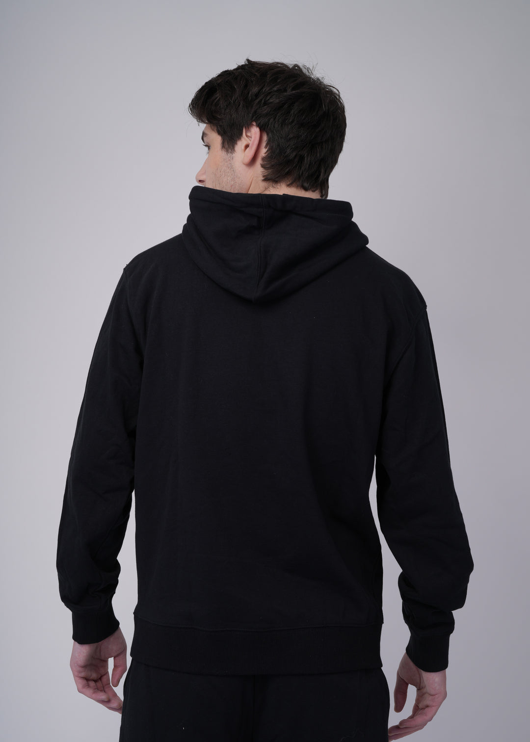 Men's Hoodie - black - back close up